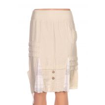 QUATTRO - Jupe mi-longue beige en viscose - Femme - Taille 38 - Modz