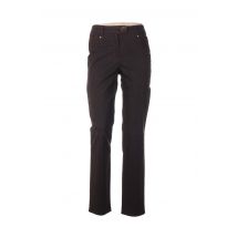 QUATTRO - Pantalon droit marron en polyester - Femme - Taille 38 - Modz
