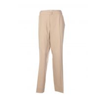 QUATTRO - Pantalon droit beige en polyester - Femme - Taille 50 - Modz