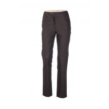 QUATTRO - Pantalon chic marron en coton - Femme - Taille 38 - Modz