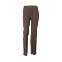 QUATTRO - Pantalon chic marron en polyester - Femme - Taille 38 - Modz