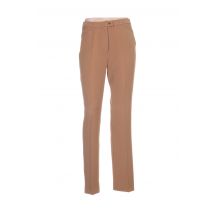 QUATTRO - Pantalon droit marron en polyester pour femme - Taille 40 - Modz