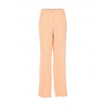 FRANK EDEN - Pantalon droit orange en polyester - Femme - Taille 40 - Modz