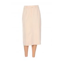 SYM - Jupe mi-longue beige en polyester - Femme - Taille 38 - Modz