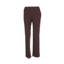 QUATTRO - Pantalon droit marron en polyamide - Femme - Taille 38 - Modz