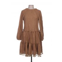 ZOE LA FEE - Robe mi-longue marron en polyester - Femme - Taille 36 - Modz