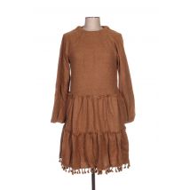 ZOE LA FEE - Robe mi-longue marron en polyester - Femme - Taille 42 - Modz