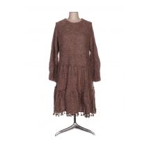 ZOE LA FEE - Robe mi-longue marron en polyester - Femme - Taille 40 - Modz