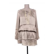 MINE DE RIEN - Robe courte marron en soie - Femme - Taille 36 - Modz