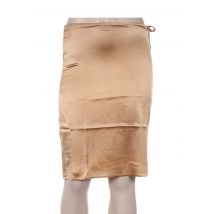 MINE DE RIEN - Jupe mi-longue beige en soie - Femme - Taille 36 - Modz