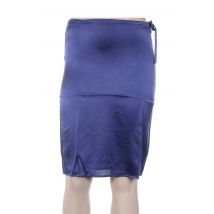 MINE DE RIEN - Jupe mi-longue bleu en soie - Femme - Taille 38 - Modz