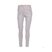 EXPRESSO - Pantalon slim beige en polyurethane - Femme - Taille 38 - Modz