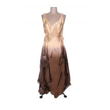 SERENA KAY - Robe longue marron en satin - Femme - Taille 38 - Modz