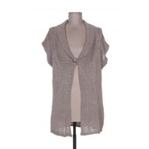 WEINBERG - Gilet manches courtes marron en acrylique - Femme - Taille 38 - Modz