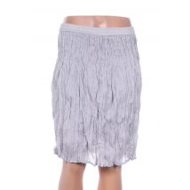 TOO KATAI - Jupe mi-longue gris en coton - Femme - Taille 40 - Modz