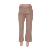 LOLA - Pantacourt marron en ramie - Femme - Taille 36 - Modz