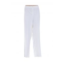 JEAN DELFIN - Pantalon droit blanc en polyester - Femme - Taille 54 - Modz