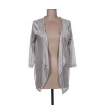 HUIT SIX SEPT - Gilet manches longues gris en viscose - Femme - Taille 38 - Modz