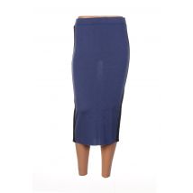 JACQUELINE COQ - Jupe mi-longue bleu en cachemire - Femme - Taille 36 - Modz