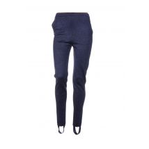 JACQUELINE COQ - Legging bleu en acetate - Femme - Taille 36 - Modz