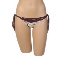 MASQUENADA - Bas de maillot de bain marron en polyamide - Femme - Taille 38 - Modz