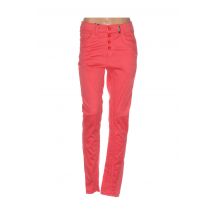 MENSI COLLEZIONE - Pantalon slim rouge en coton pour femme - Taille 38 - Modz