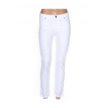 MENSI COLLEZIONE - Pantalon 7/8 blanc en coton - Femme - Taille 38 - Modz