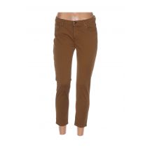 MENSI COLLEZIONE - Pantalon 7/8 marron en coton - Femme - Taille 38 - Modz