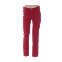 MENSI COLLEZIONE - Pantalon slim rouge en lin - Femme - Taille 38 - Modz