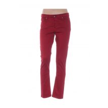 MENSI COLLEZIONE - Pantalon slim rouge en coton - Femme - Taille 38 - Modz