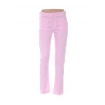 MENSI COLLEZIONE - Pantalon 7/8 rose en lin - Femme - Taille 38 - Modz