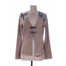 QUATTRO - Gilet manches longues beige en acrylique - Femme - Taille 40 - Modz