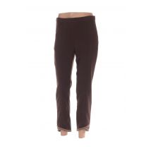 ALL BEAUTIFUL - Pantalon 7/8 marron en coton - Femme - Taille 38 - Modz
