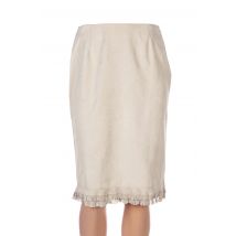 LEA ROME - Jupe mi-longue beige en polyester - Femme - Taille 40 - Modz