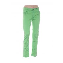 MENSI COLLEZIONE - Pantalon slim vert en coton - Femme - Taille 36 - Modz