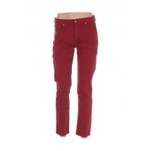 MENSI COLLEZIONE - Pantalon slim rouge en coton - Femme - Taille 40 - Modz