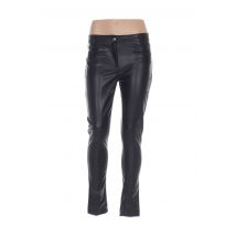 MENSI COLLEZIONE - Pantalon slim noir en polyester - Femme - Taille 38 - Modz