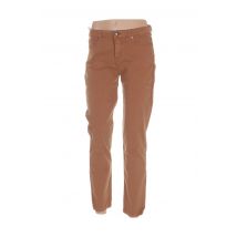 MENSI COLLEZIONE - Pantalon slim marron en coton - Femme - Taille 38 - Modz