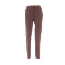 WEINBERG - Pantalon droit marron en polyester - Femme - Taille 50 - Modz