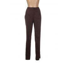 PAUPORTÉ - Pantalon droit marron en laine vierge - Femme - Taille 52 - Modz