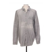BLACK KAVIAR - Chemise manches longues gris en coton - Homme - Taille XS - Modz