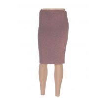 ESE O ESE - Jupe mi-longue rose en polyester - Femme - Taille 38 - Modz