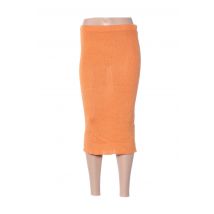 ANIMALE - Jupe mi-longue orange en ramie - Femme - Taille 38 - Modz