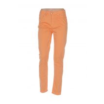 VOTRE NOM - Pantalon slim orange en coton - Femme - Taille 44 - Modz