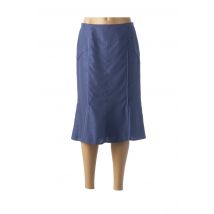 FRANCE RIVOIRE - Jupe mi-longue bleu en polyester - Femme - Taille 40 - Modz