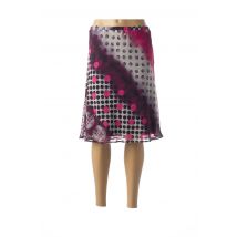 LISA CHESNAY - Jupe mi-longue rose en polyester - Femme - Taille 40 - Modz