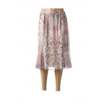 FRANCE RIVOIRE - Jupe mi-longue rose en polyester - Femme - Taille 42 - Modz
