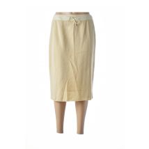 DUO - Jupe mi-longue jaune en laine pour femme - Taille 42 - Modz