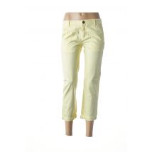 CURRENTE/ELLIOTT - Pantalon 7/8 jaune en coton - Femme - Taille W26 - Modz