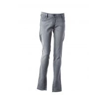 BLEULAB - Pantalon slim gris en coton - Femme - Taille W26 - Modz